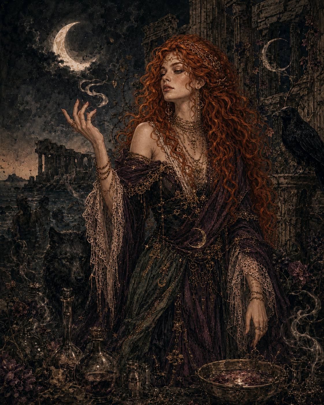 Illustration witchy de Circé